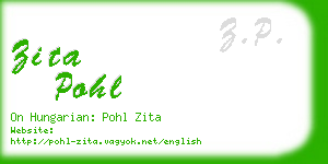 zita pohl business card